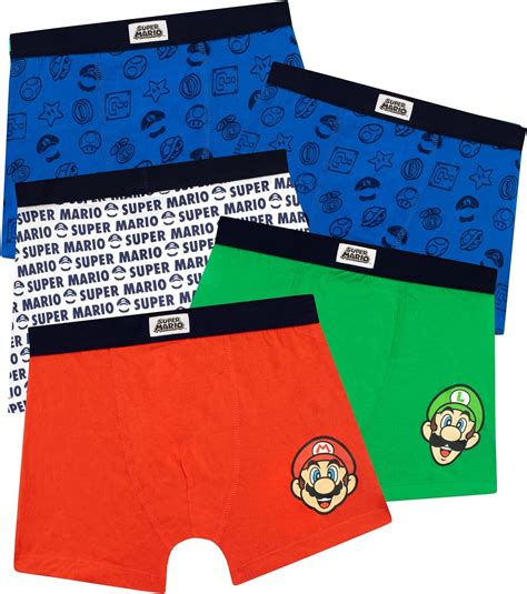 super mario underwear|Super Mario Boys Mario Briefs Pack of 5 Underwear for .